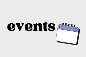 Calendar icon with the word events next to it