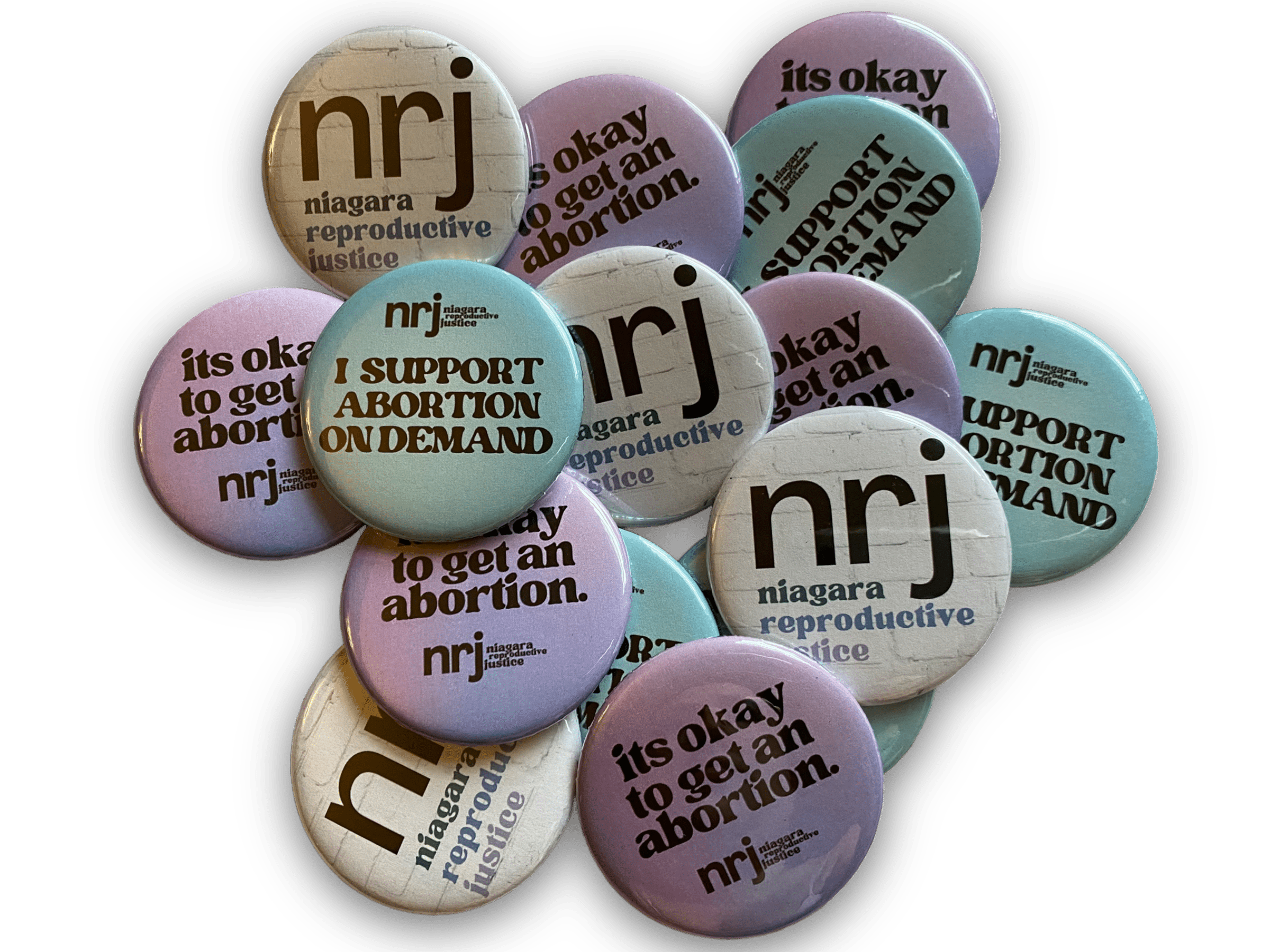 A group of buttons made by NRJ